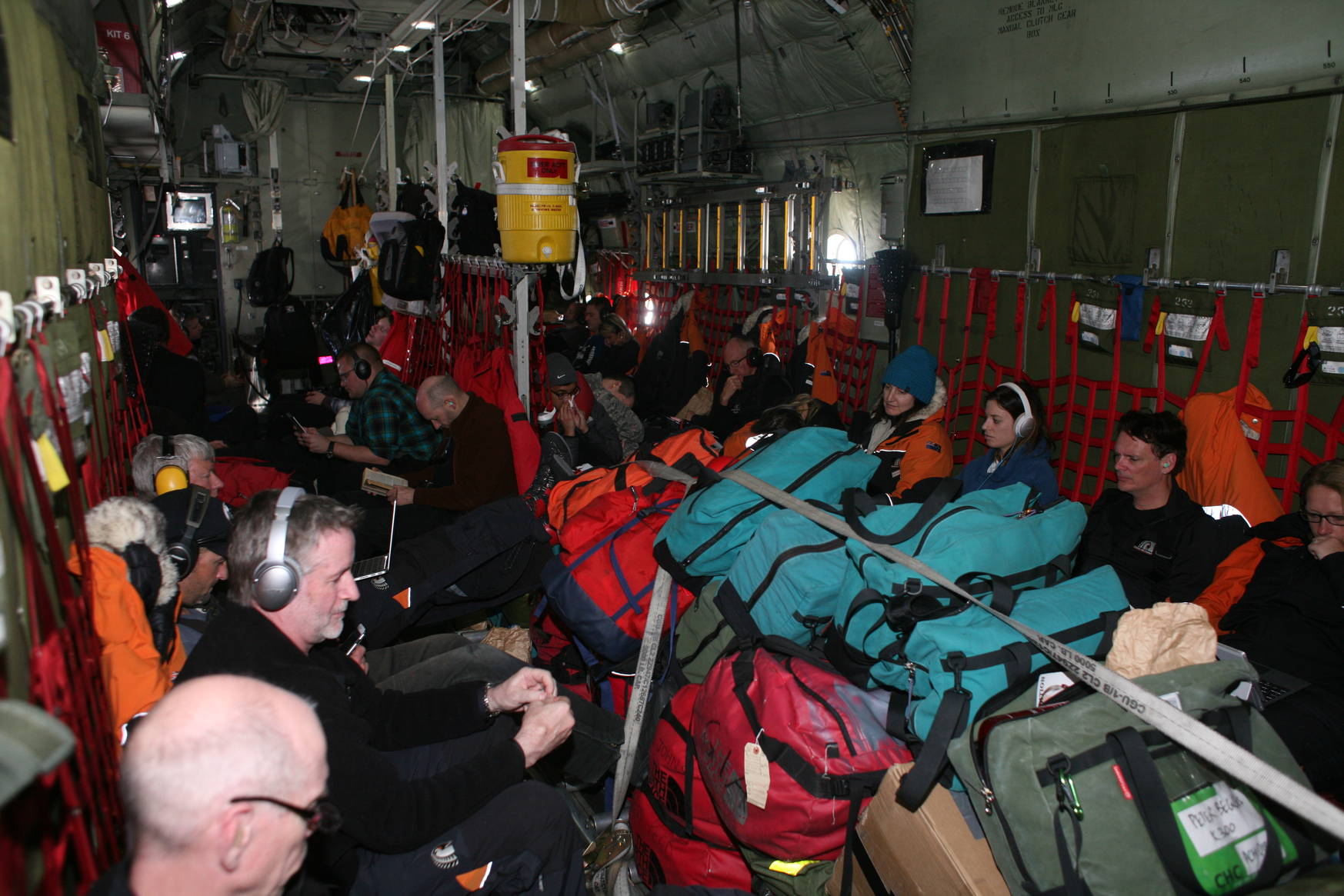 2500 kg of fresh fruit and vegetables, science cargo, and a large team of staff and visitors on their way to Antarctica. 