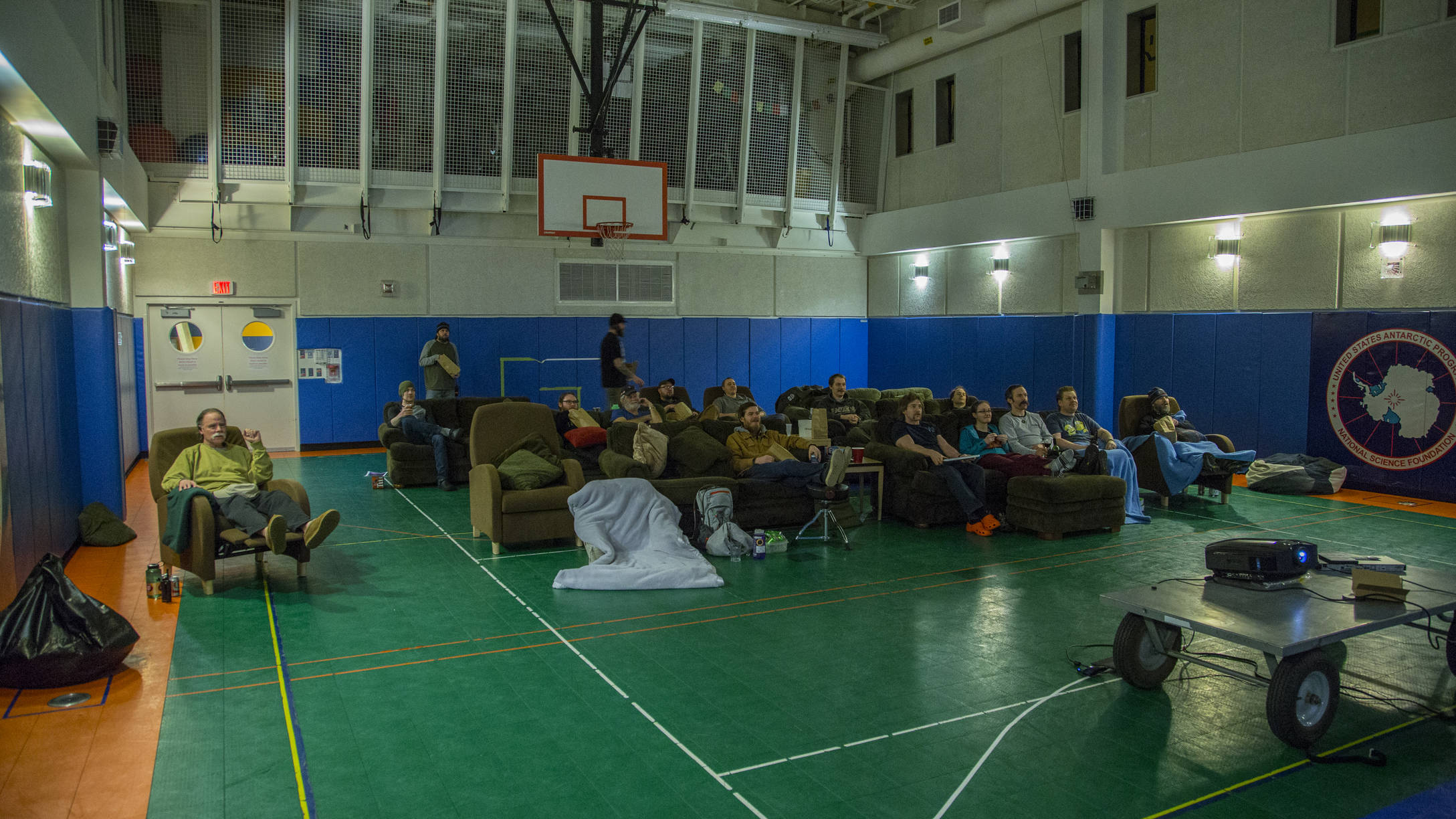 Traditional midwinter screening of <em>The Shining</em> (Photo: Gavin Chensue)