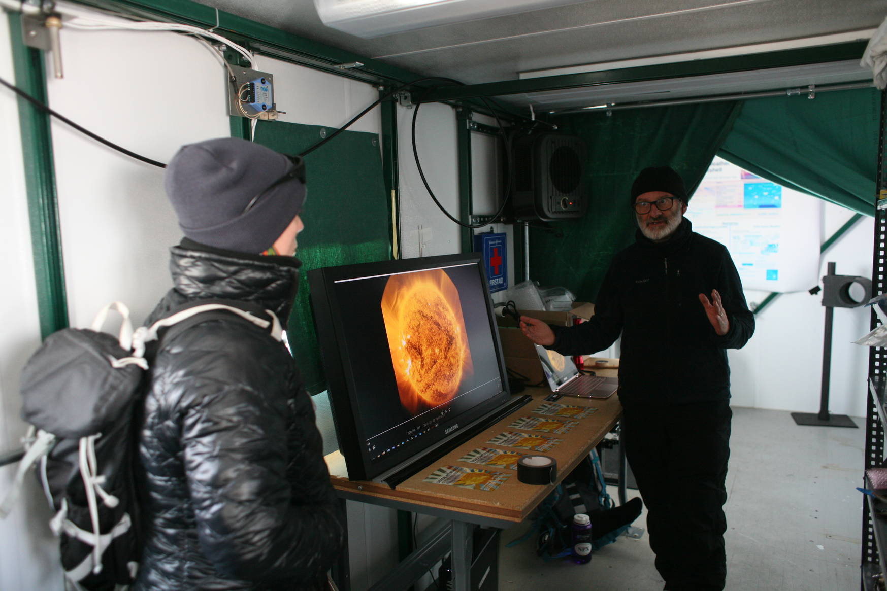 Francesco explaining the Sun.