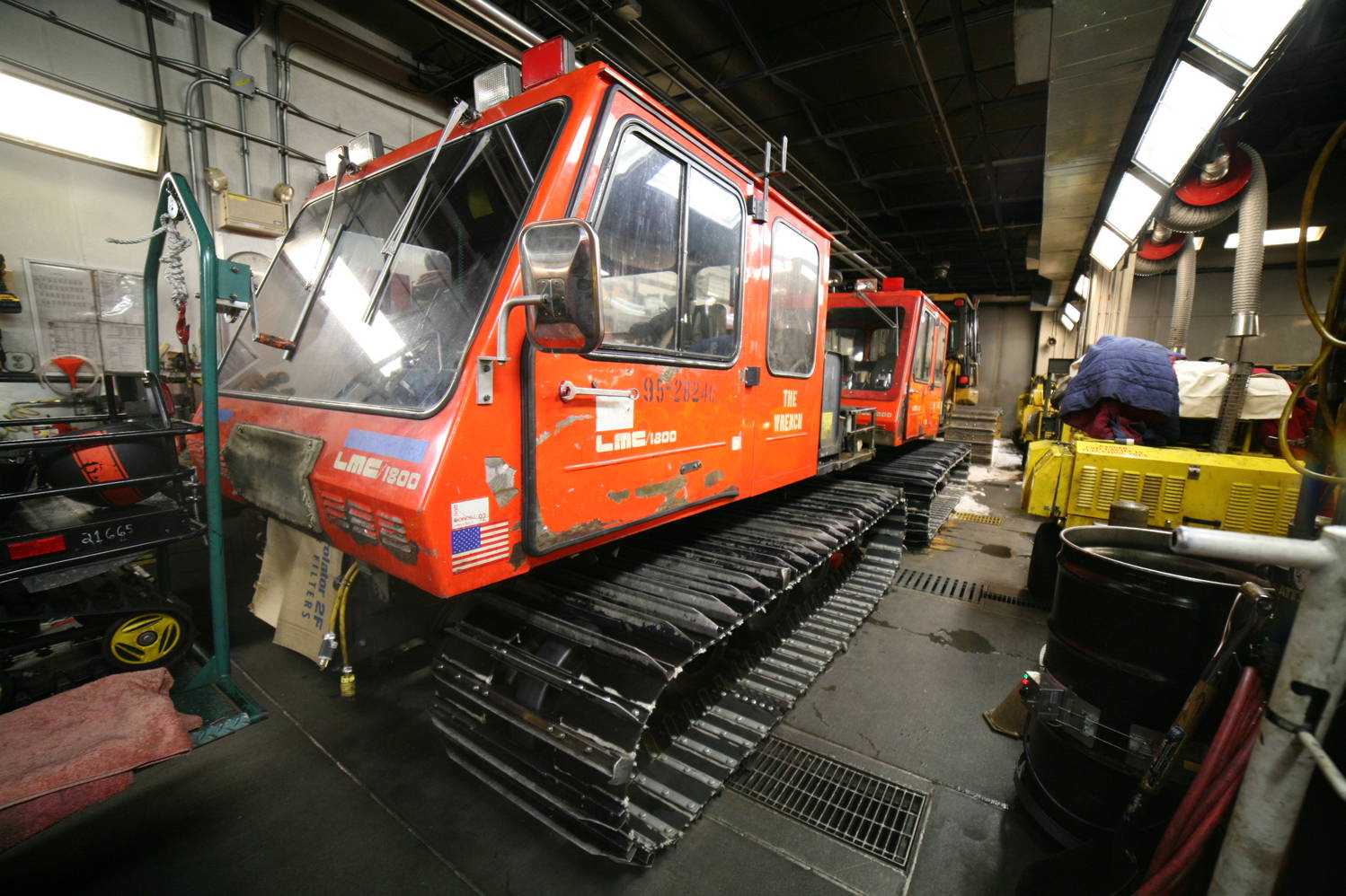 Two heavy outdoor track vehicles