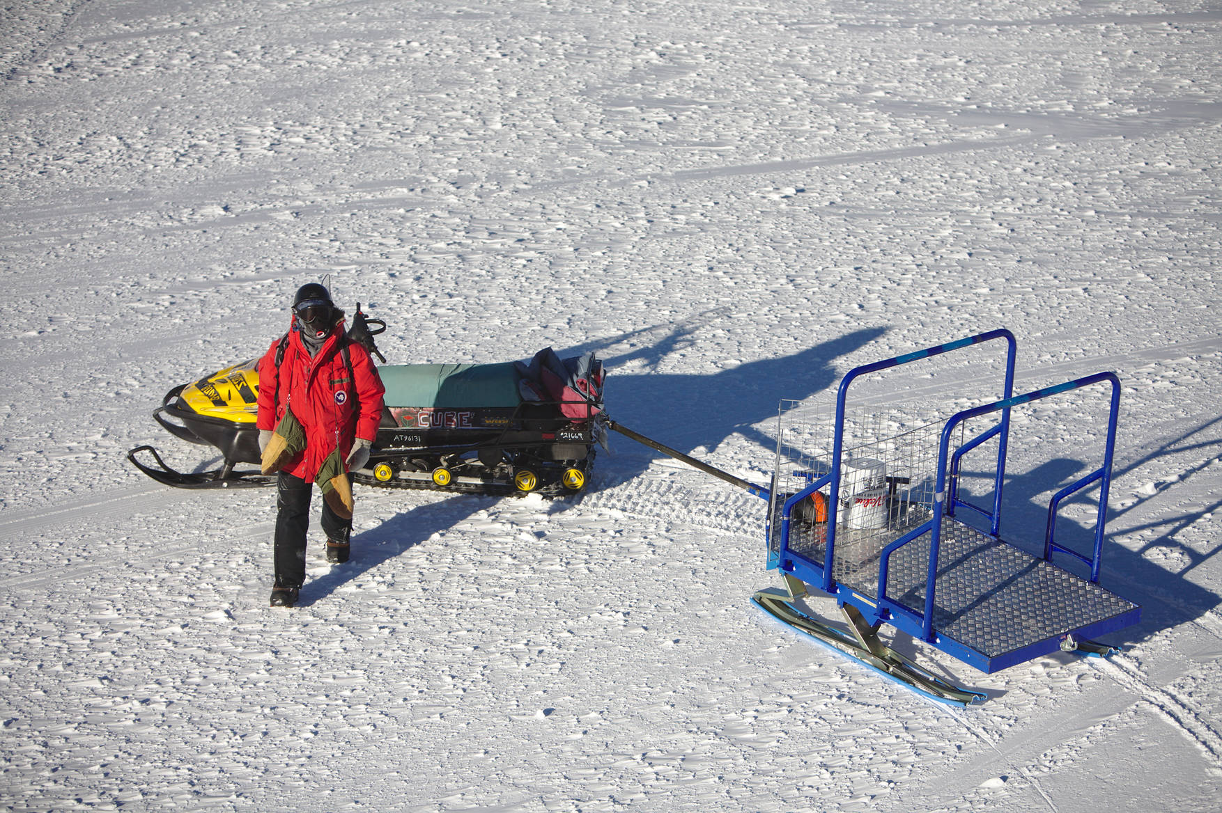 Robert on his way to great the incoming crew